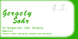 gergely sohr business card